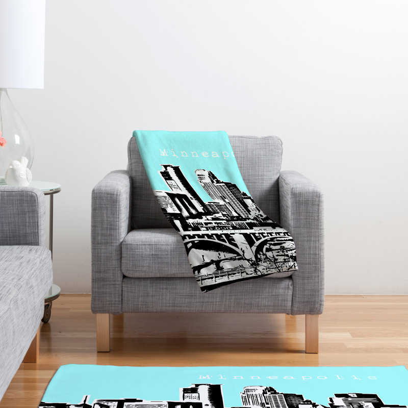 Bird Ave Throw Blanket, Large, Sky