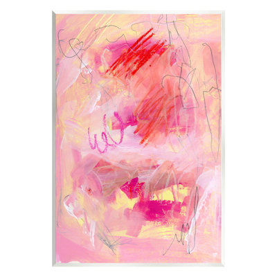 «Rose Chaotic Scribble», art mural sur plaque par Jennifer Paxton Parker