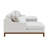 Ivory Chenille Sectional Sofa W/4 Pillows