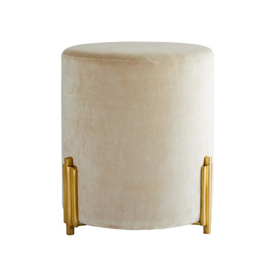 Warby Ottoman Sterling Velvet