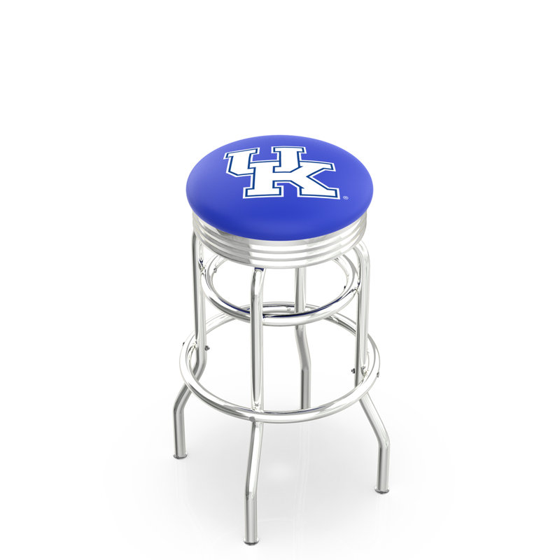 Tabouret de bar Logo Series, Tabouret de comptoir (siège d'une hauteur de 25 p, Double anneau chromé