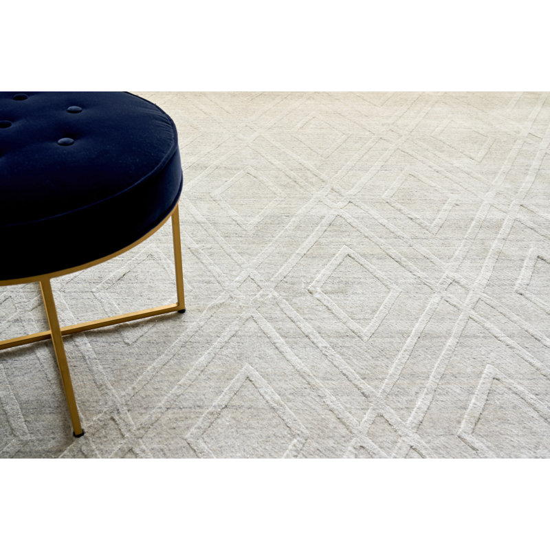 Castelli Geometric Area Rug in Ivory, Rectangle 10' x 14'