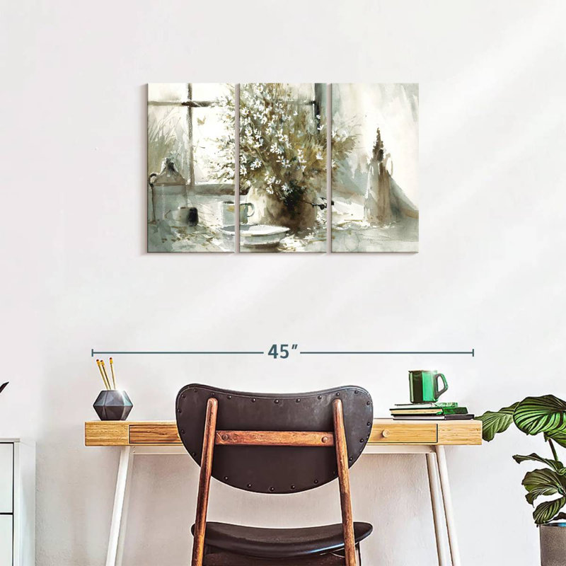 Nature morte de marguerites, H 20 po x l 33 po