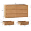 3-Piece Bedroom Set, One 6‑Drawer Dresser and Two 3‑Drawer Nightstands
