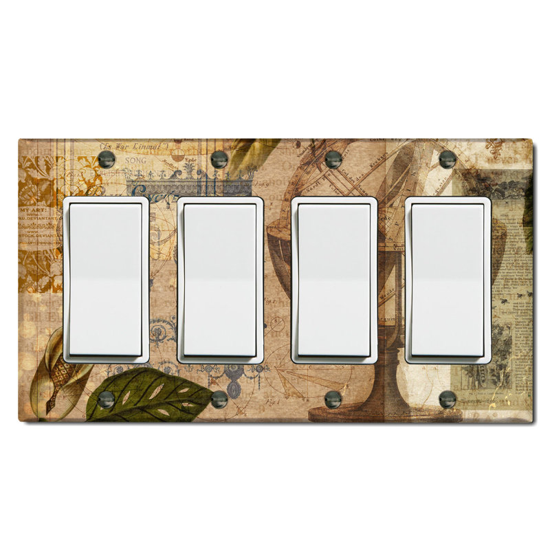 Copper Rust Patina Teal Print 4 - Gang Rocker Standard Wall Plate