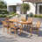 Outdoor 6-person Solid Wood Dining Set With Cushions-133223893