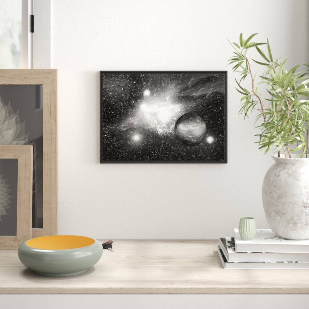 Gerahmtes Wandbild Sterne Galaxie