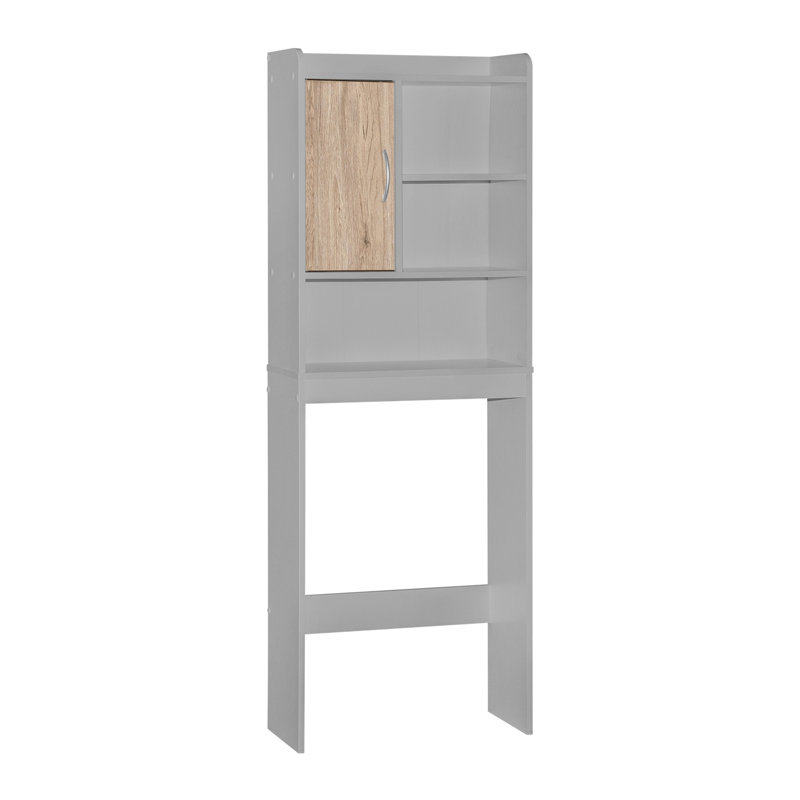 Armoire de rangement Caruso Ace, Gris clair / naturel