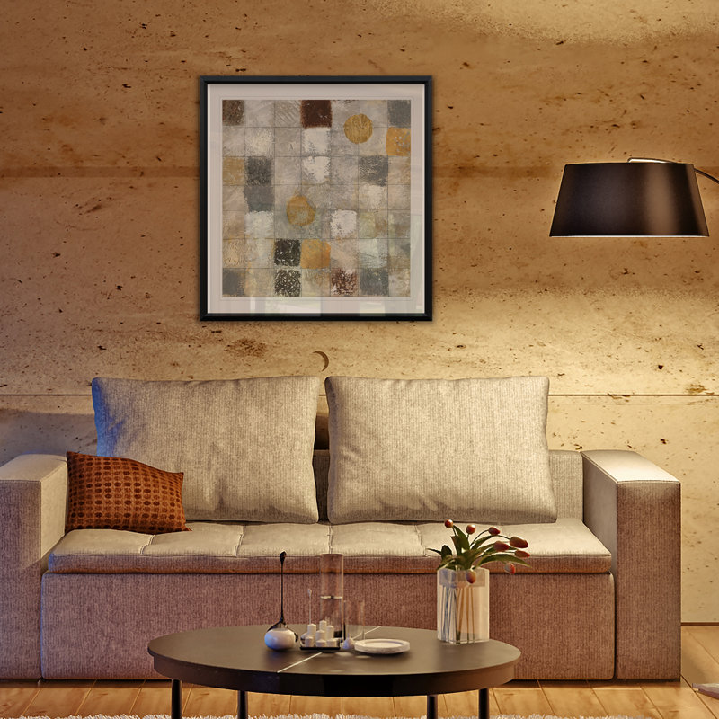 Métallique mosaïque II - reproduction de cadre photo, H 30,5 po x l 30,5 po x P 1,5 po