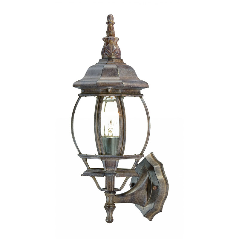 Applique murale globe en verre ornemental, Brun foncé