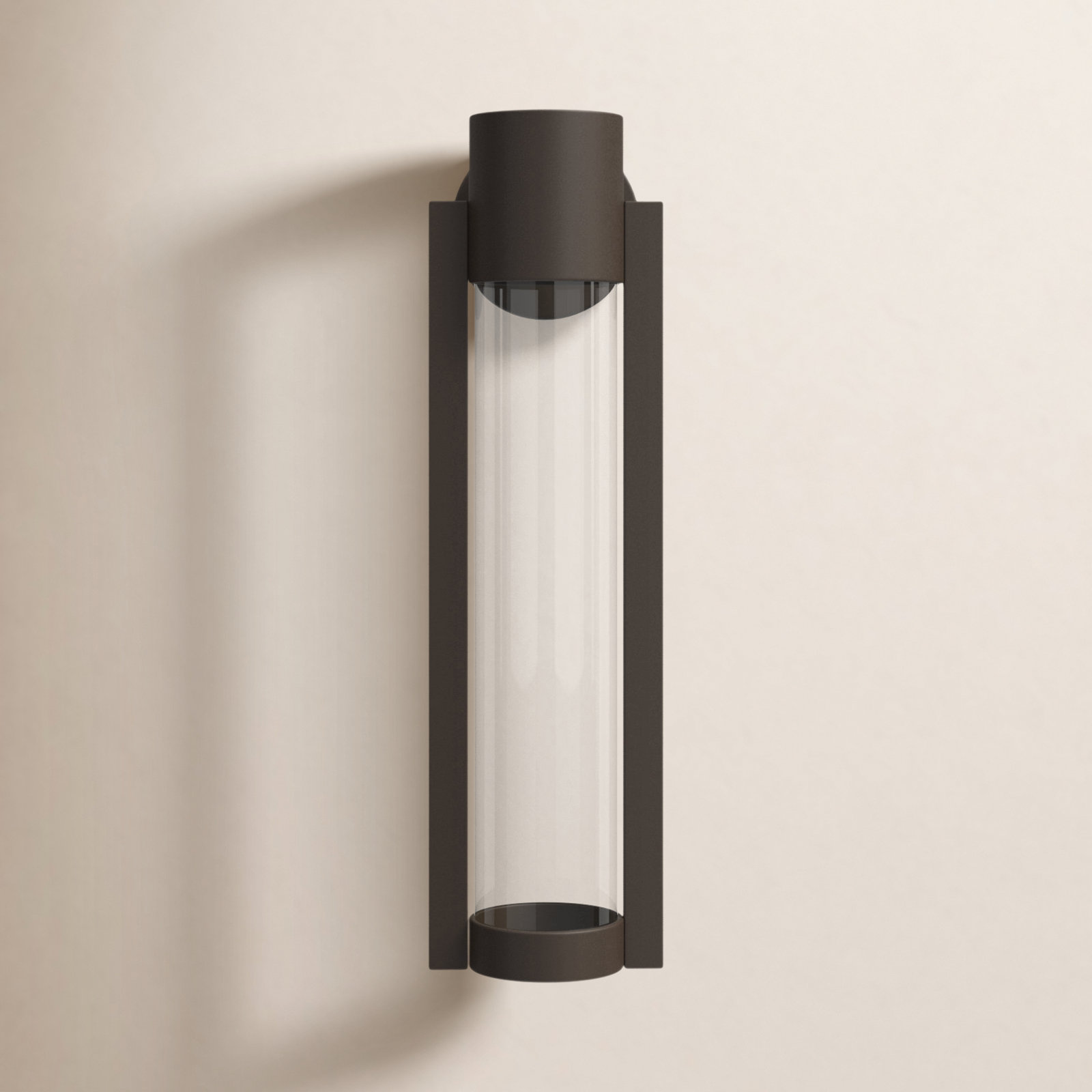 Eddy Integrated LED Outdoor Wall Lantern, Antique Bronze