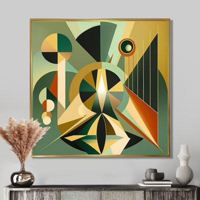 Impression géométrique invoquée géométrique rétro - Mid-Century