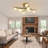 8-Light Mid-Century Modern Semi-Flush Ceiling Light