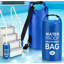 Universal Pool Ladder Weights - Paquet de 2 sacs de sable en PVC de 10 L pour marches hors-sol, résistant aux déchirures et à l'eau, facile à remplir, poignée solide et sangles (bleu foncé)