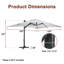 Parasol en porte-à-faux rectangulaire avec haut-parleur Bluetooth 13 'x 10' Mytchell-306349395-293583627