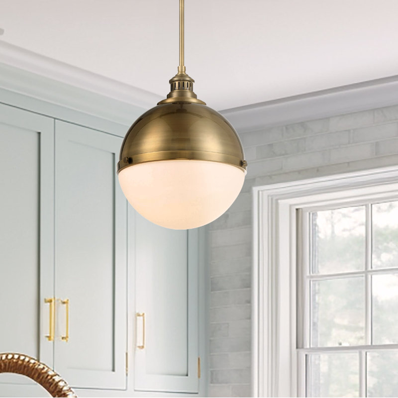 Blosser 1 - Light Single Pendant, Oxidized Aged Brass, 13" Width