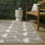 Tapis d'intérieur / extérieur beige / blanc deux tons Cindia-1798211311