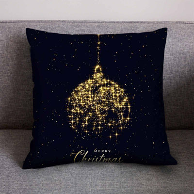 Housse de coussin en lin pour Noël