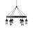 Woodbluff 6 - Light Steel Dimmable Lantern Wagon Wheel Chandelier