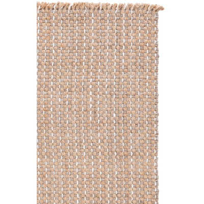 Tapis de couleur unie en jute tissé à plat à la main Khrysten