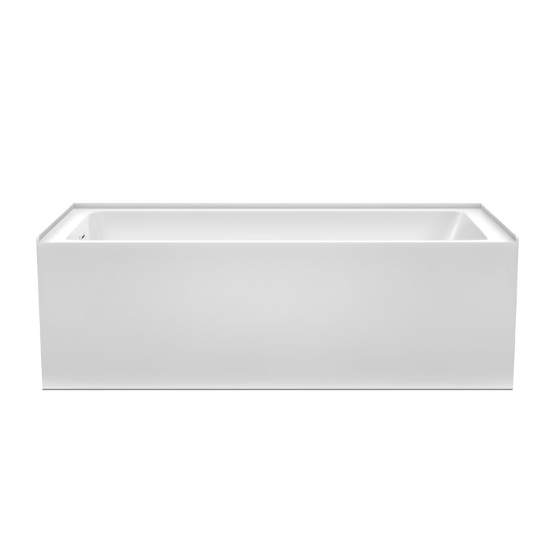 Grayley 66'' x 30'' Soaking Acrylic Bathtub, Left, White