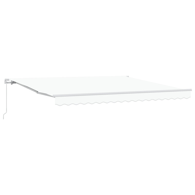 Brayden Studio Retractable Patio Awning, 400 cm W x 300 cm D, White
