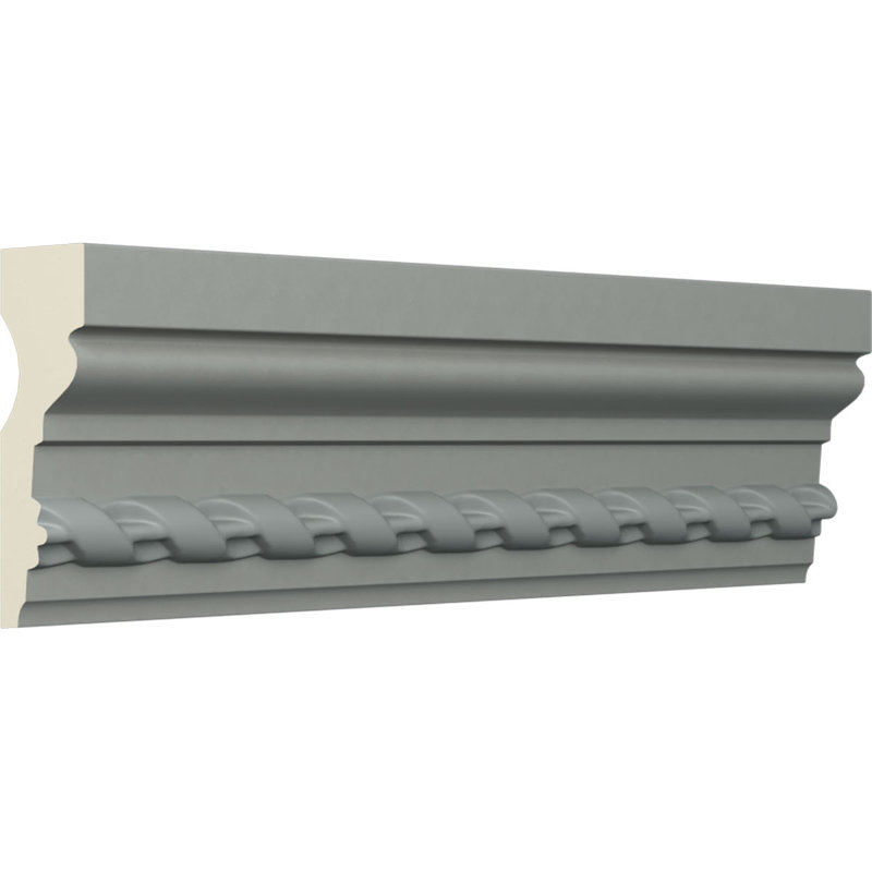 Windsor Rope White Polyurethane Crown Moulding Set