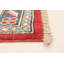 Tapis rouge / jaune en laine noué à la main de conception unique 6 pi x 8 pi 10 po New Age