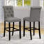 Tabouret de bar en bois massif Leviton, ensemble de 2