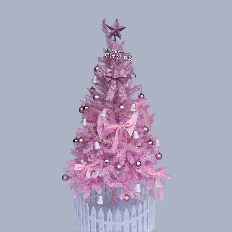 Arbre de Noël rose, H 4,92 pi