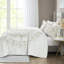 Couvre-lit en chenille de coton 3 pièces taupe - Taille lit double / grand lit / taupe-119105661