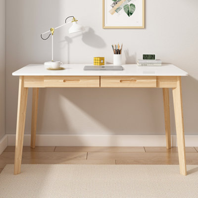 Latwon Solid Wood Writing Desk