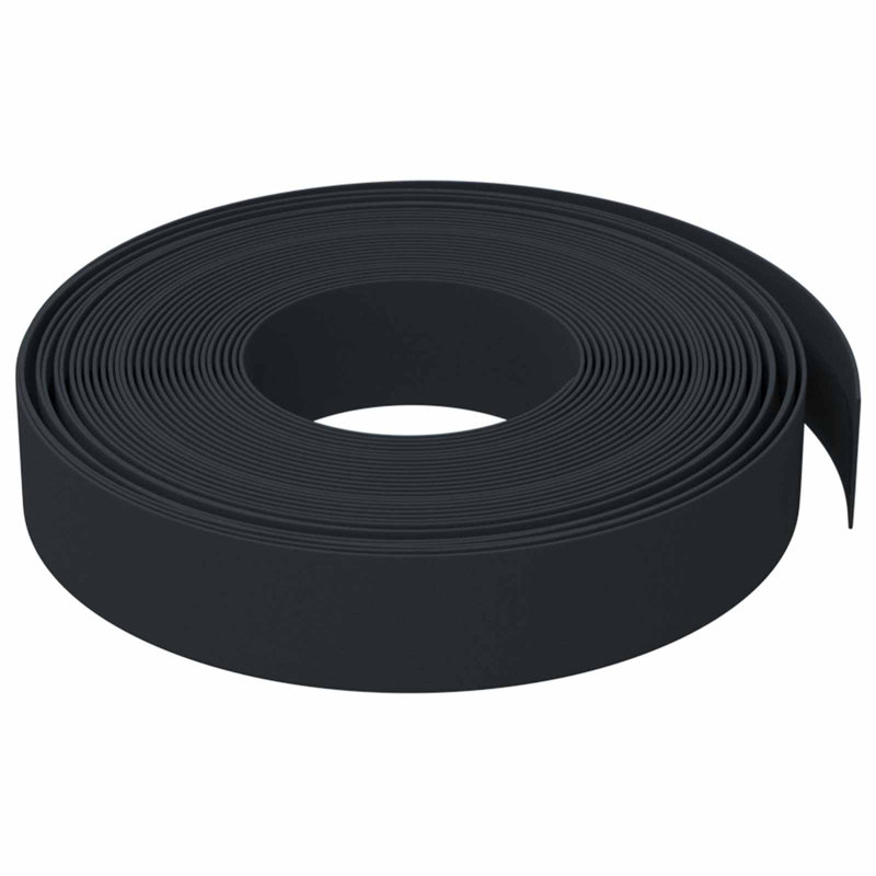 2500 cm W Lawn Edging Fencing, 10cm H x 2500cm W, Black