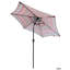 9FT UMBRELLA WITH LIGHT Red And Stripes-783571953