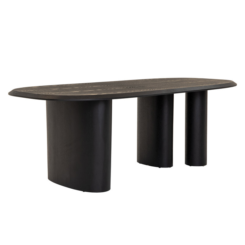 Ovale Elise, H 30 po x L 87 po x l 39,4 po, Bois de frêne noir