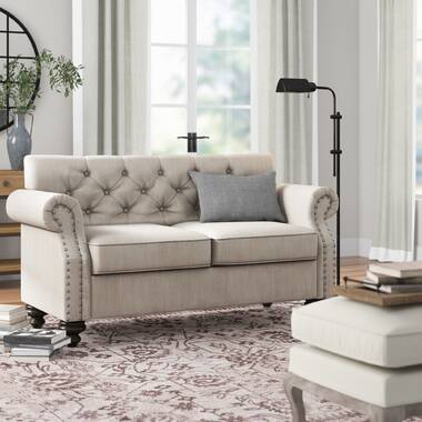 Alcott Hill® Baneen 65'' Upholstered Loveseat Arm Sofa with Solid