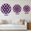 Horloge murale rouge et bleue à motif géométrique-793509627