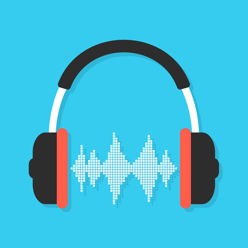 Headphones And Equalizer With Shadow by Infadel - Wrapped Canvas Print, 30cm H x 30cm W