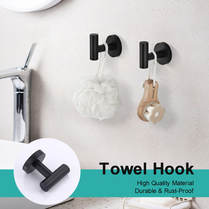 5 - Piece Bathroom Hardware Set, Matte Black