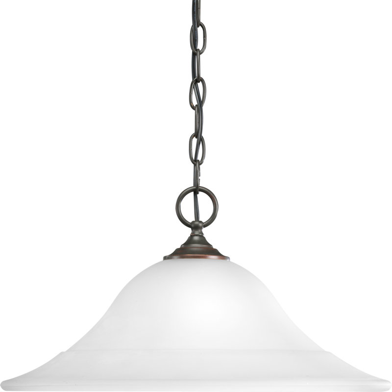 Luminaire suspendu conique à 1 lumière Wanette, Bronze antique, Non