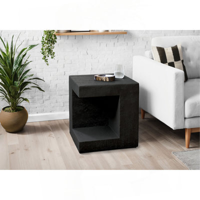 Accent Table/ 25"H/ Indoor Or Outdoor/ Side Table/ Nightstand/ End/ Square/ Bedroom/ Living Room/ Contemporary/ Modern
