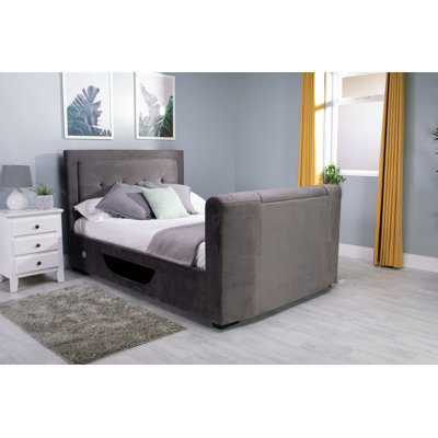 Upholstered Velvet Lift Up Storage Bed
