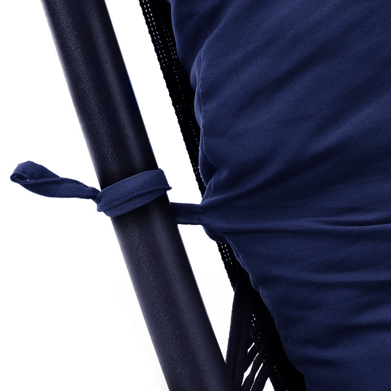 Indoor Outdoor Seat/Back Cushion, Navy, 8cm H x 125cm W x 48cm D