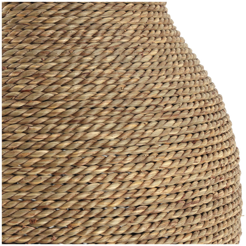 Neta Handcrafted Earthenware Jar with Seagrass Wrap, 23.9" H x 10.8" W x 10.85" D