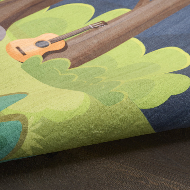 Tapis lavable à la machine pour enfants Imagination, Rectangle 3 pi 5 po x 5 pi
