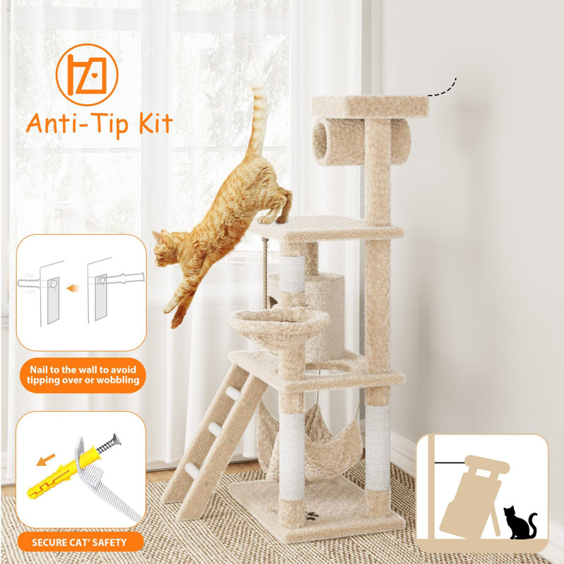 55In Cat Tree Tower Kitten Condo Scratching Post