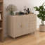 31 po Armoire H 2 portes naturelle avec 3 tiroirs-294987361