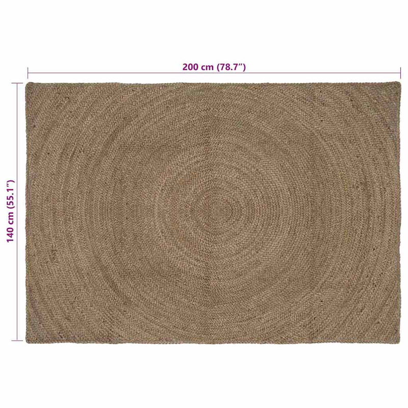 Solid Colour Standard Area Rug, Rectangle 140 x 200cm