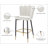 Sonette Upholstered Counter Stool with Metal Frame-1080848065