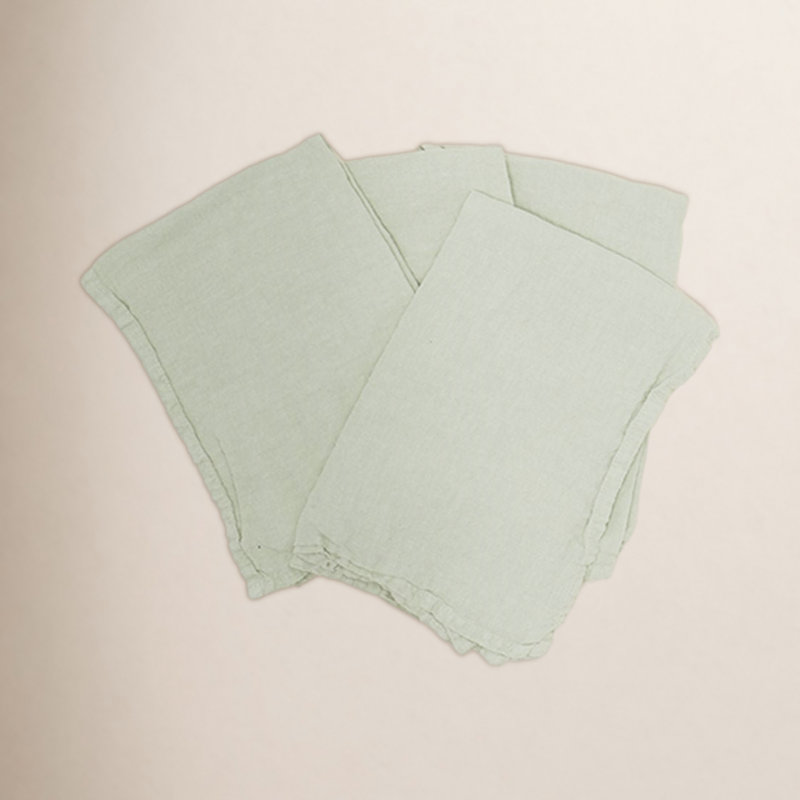 Serviette simple en lin, Sauge